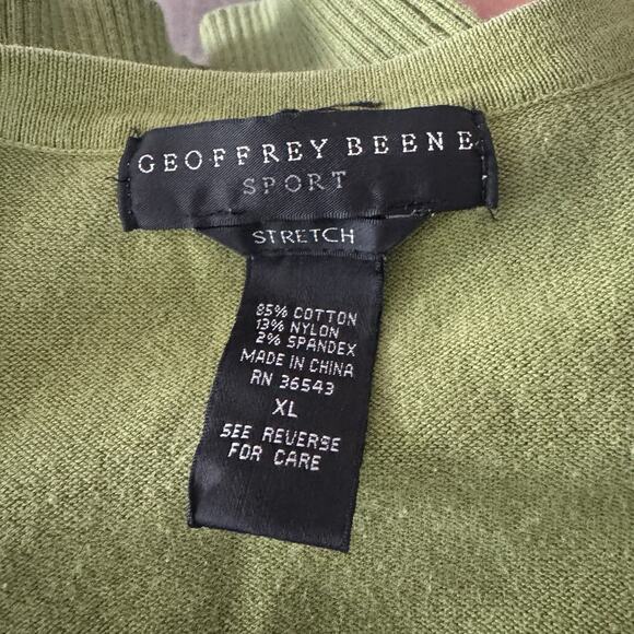 Geoffrey Bean Sport Green Cardigan Sweater Women’s Xl V-Neck Button Workwear - Picture 4 of 7